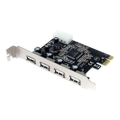 4 Independent Port PCI Express USB 2.0 Adapter Card - USB adapter - 4 ports