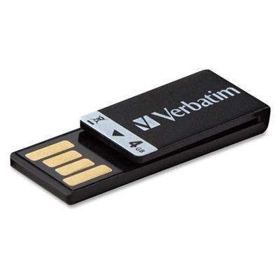 Verbatim 97555 4GB Clip-it USB 2.0 Flash Drive - Black Verbatim 97555 4GB Clip-it USB 2.0 Flash Drive - Black