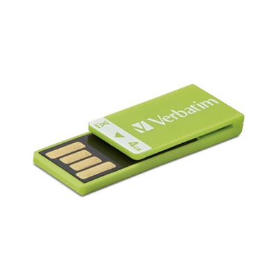 Verbatim 97556 4GB Clip-it USB 2.0 Flash Drive - Green Verbatim 97556 4GB Clip-it USB 2.0 Flash Drive - Green