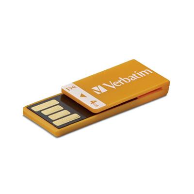Verbatim 97551 4GB Clip-it USB 2.0 Flash Drive - Orange Verbatim 97551 4GB Clip-it USB 2.0 Flash Drive - Orange