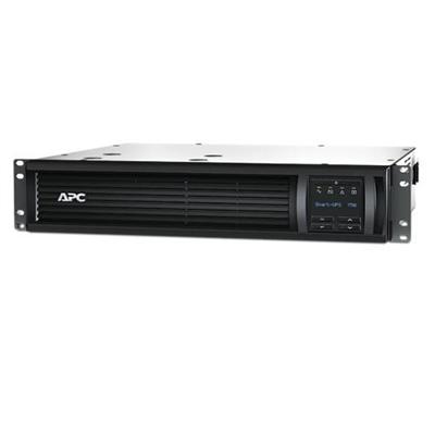 APC SMT750RM2U Smart UPS 750 LCD UPS rack mountable AC 120 V 500 Watt 750 VA RS 232 USB output connectors 6 2U black