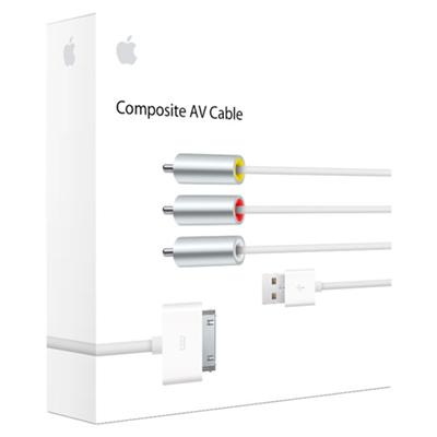 Composite Av Cable - Ipad / Iphone / Ipod Audio / Video / Charging Cable - Composite Video / Audio