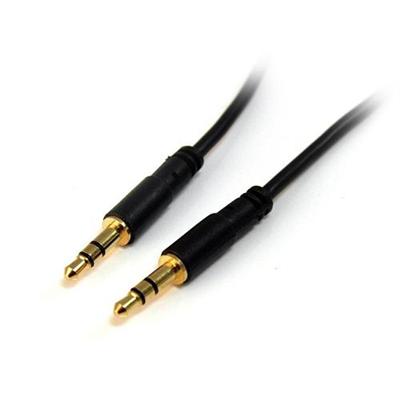 StarTech.com MU6MMS 6 ft Slim 3.5mm Stereo Audio Cable M M 3.5mm Male to Male Audio Cable for your Smartphone Tablet or MP3 Player