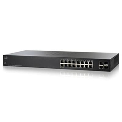 Cisco SLM2016T NA Small Business Smart SG200 18 Switch 16 x 10 100 1000 2 x combo Gigabit SFP desktop rack mountable