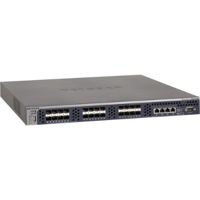NetGear XSM7224S 100NAS ProSafe XSM7224S Switch L2 managed 24 x 1 Gigabit SFP 10 Gigabit SFP 4 x shared 10GBase T desktop rack mountable