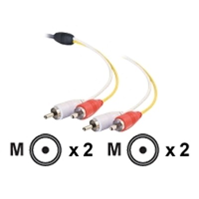 Cables To Go 40557 50ft Rca Stereo Audio Cable With Low Profile Connectors M/m - Plenum Cmp-rated - Audio Cable - 26 Awg - Rca (m) To Rca (m) - 50 Ft - Shielded