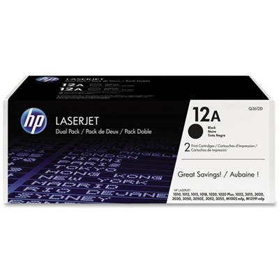 12A Black Dual Pack LaserJet Toner Cartridges