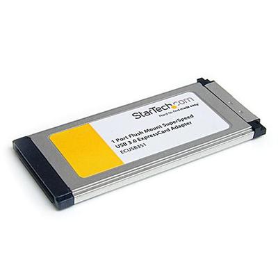 1 Port Flush Mount ExpressCard SuperSpeed USB 3.0 Card Adapter - USB adapter