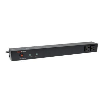 Cyberpower RKBS15S2F8R Rackbar Surge Protection RKBS15S2F8R Zero U 1U Surge protector rack mountable AC 120 V output connectors 10