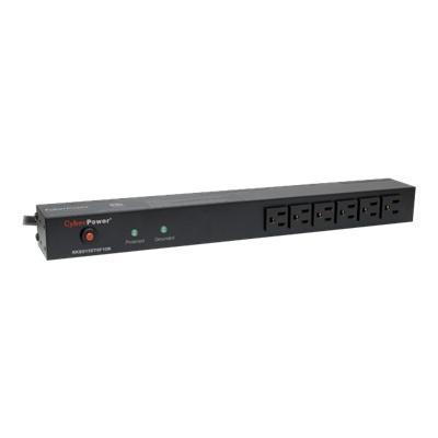 Cyberpower RKBS15S6F10R Rackbar Surge Protection RKBS15S6F10R Zero U 1U Surge protector rack mountable AC 120 V output connectors 16