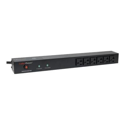 Cyberpower RKBS20S6F8R Rackbar Surge Protection RKBS20S6F8R Zero U 1U Surge protector rack mountable AC 120 V output connectors 14