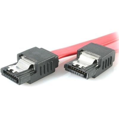 StarTech.com LSATA6 Latching SATA Cable SATA cable Serial ATA 150 300 600 SATA R to SATA R 5.9 in latched red for P N 25SATSAS35