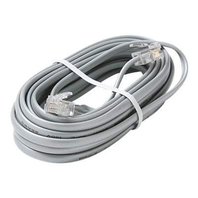 Steren Electronics 314 007SL Phone cable RJ 11 M to RJ 11 M 7 ft stranded flat silver