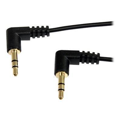 StarTech.com MU6MMS2RA Slim 3.5mm Right Angle Stereo Audio Cable Audio cable stereo mini jack M to stereo mini jack M 6 ft black