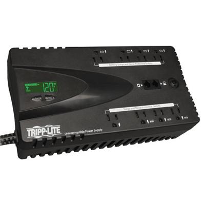 TrippLite ECO650LCD UPS 650VA 325W Eco Green Battery Back Up LCD 120V USB RJ11 PC UPS 10 A AC 120 V 325 Watt 650 VA USB output connectors 8