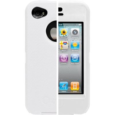 iPhone 4 Defender Series Case - White Plastic   Wh