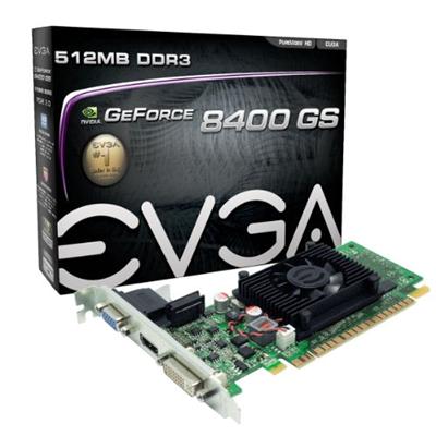 Evga 512 P3 1300 LR GeForce 8400 GS Graphics card GF 8400 GS 512 MB DDR3 PCIe 2.0 x16 DVI D Sub HDMI