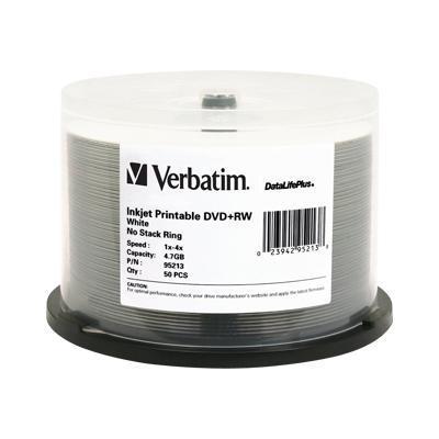Verbatim 95213 DataLifePlus 50 x DVD RW 4.7 GB 4x white ink jet printable surface spindle