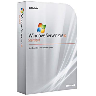 Windows Server 2008 R2 Standard w/SP1 - license and media