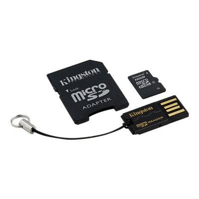 Kingston Digital MBLY4G2/16GB Multi-Kit / Mobility Kit - Flash memory card (microSDHC to SD adapter included) - 16 GB - Class 4 - microSDHC - with USB Reader Kingston Digital MBLY4G2/16GB Multi-Kit / Mobility Kit - Flash memory card (microSDHC to SD adapter included) - 16 GB - Class 4 - microSDHC - with USB Reader
