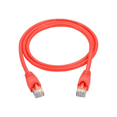 Black Box CAT5EPC 025 RD 25PAK Patch cable RJ 45 M to RJ 45 M 25 ft UTP CAT 5e molded snagless stranded red pack of 25