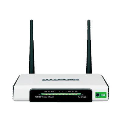 TP-Link TL-MR3420 3G/3.75G 300Mbps Wireless N Router - Wireless router - 4-port switch - 802.11b/g/n - desktop