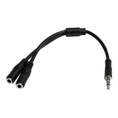 StarTech.com MUYHSMFF Headset adapter headsets with separate headphone microphone plugs 3.5mm 4 position to 2x 3 position 3.5mm M F