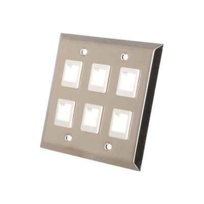 Cables To Go 37098 Wall mount plate wall mountable 6 ports