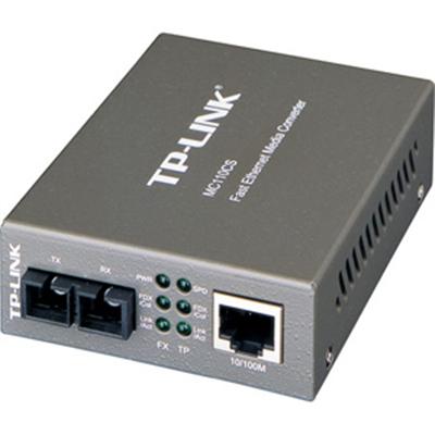 TP Link MC110CS MC110CS Fiber media converter Fast Ethernet 10Base T 100Base FX 100Base TX RJ 45 SC single mode up to 12.4 miles 1310 nm