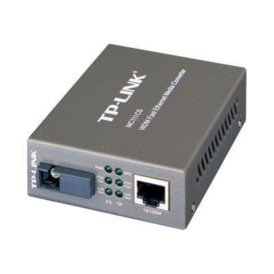 TP Link MC111CS MC111CS Fiber media converter Fast Ethernet 10Base T 100Base FX 100Base TX RJ 45 SC single mode up to 12.4 miles 1550 TX 131
