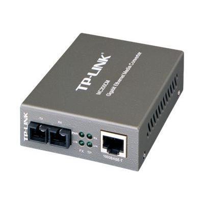 TP Link MC200CM MC200CM Fiber media converter Gigabit Ethernet 1000Base SX 1000Base T RJ 45 SC multi mode up to 1800 ft 850 nm for P N TL MC14