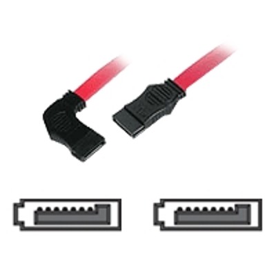 Cables To Go 10186 90° TO 90° SATA cable SATA F to SATA F 1.5 ft 90° connector translucent red