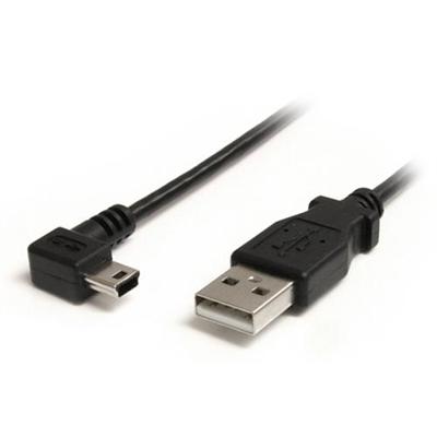 StarTech.com USB2HABM3RA 3 ft Mini USB Cable A to Right Angle Mini B