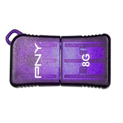 Pny P-fdu8gbslk/prp-efs2 8gb Micro Sleek Attache Flash Drive Usb 2.0 Purple