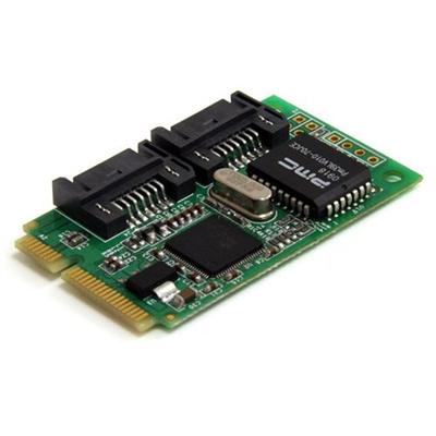 2 Port Mini PCI Express Internal SATA II Controller Card - storage controller - SATA-300 / eSATA-300 - PCI Express Mini Card