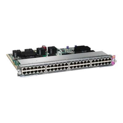 Cisco WS X4748 RJ45V E= Line Card E Series Switch 48 x 10 100 1000 PoE plug in module PoE