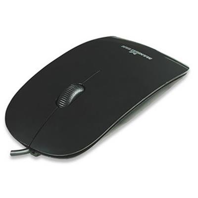 Manhattan 177658 Silhouette Optical Mouse Black USB Three Buttons with Scroll Wheel 1000 dpi