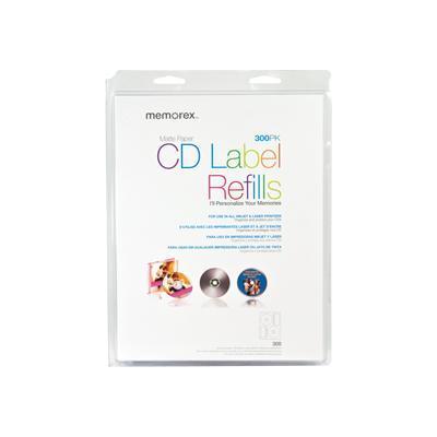 Memorex - CD labels - matte white (pack of 300 )