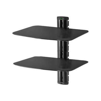 Peerless ESHV30 S1 Dual AV Wall Shelf with Glass ESHV30 S1 Mounting kit wall bracket shelf for DVD player game console black