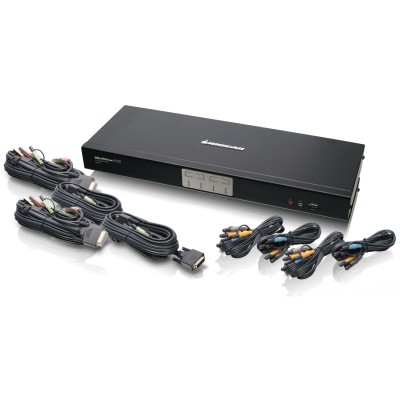 Iogear GCS1784 MiniView Dual Link DVI KVMP GCS1784 KVM audio USB switch 4 x KVM audio USB 1 local user desktop
