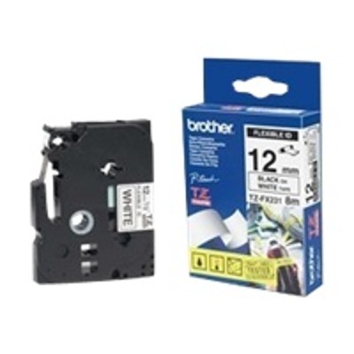 Brother TZE FX231 TZeFX231 Black on white Roll 0.47 in x 26.3 ft 1 roll s flexible tape for P Touch PT 1010 1290 D210 D800 E550 H110 P300 P900