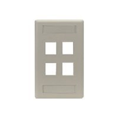 Black Box WP473 GigaStation - Wall plate - gray - 4 ports Black Box WP473 GigaStation - Wall plate - gray - 4 ports