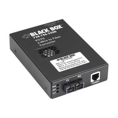 Black Box TE164A R2 POTS 2 Wire to Fiber Converter Short haul modem up to 12.4 miles