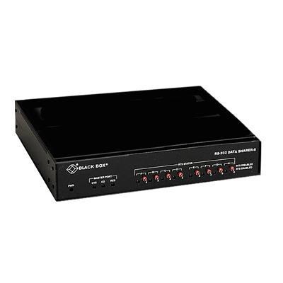 Black Box TL554AE R3 RS 232 Data Sharer Concentrator 8 ports external