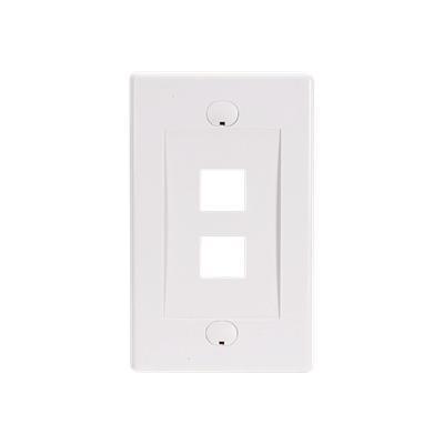 Black Box WPWH 2 25PAK Value Line Mounting plate white 1 gang 2 ports pack of 25