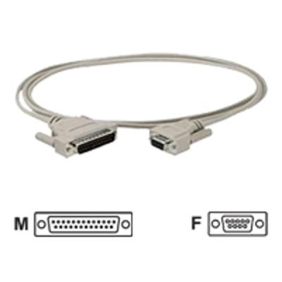Black Box BC03000-0006-MF Standard PC/AT Modem Cable - Serial cable - DB-25 (M) to DB-9 (F) - 6 ft Black Box BC03000-0006-MF Standard PC/AT Modem Cable - Serial cable - DB-25 (M) to DB-9 (F) - 6 ft
