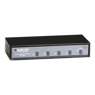 Black Box AC1124A DVI and Audio Matrix Switch 2x4 Video audio switch desktop