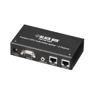 Black Box AC154A 2 Compact CAT5 Audio Video Splitter Video audio splitter desktop