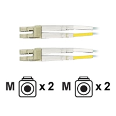 Black Box EFNT010 002M LCLC 10 Gigabit Patch cable LC multi mode M to LC multi mode M 6.6 ft fiber optic 50 125 micron riser