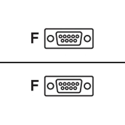 Black Box EGM12D 0015 FF ED Q with Nonremovable EMI RFI Hoods Serial cable DB 9 F to DB 9 F 15 ft thumbscrews stranded